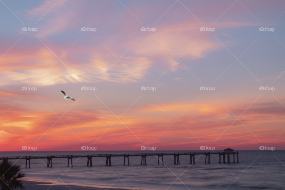 a beautiful sunrise at the beach