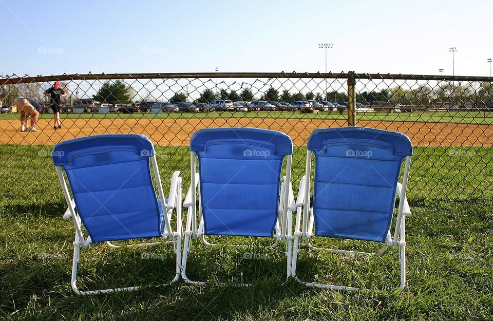 Ready for the game. Chairs are set, let's play ball! 