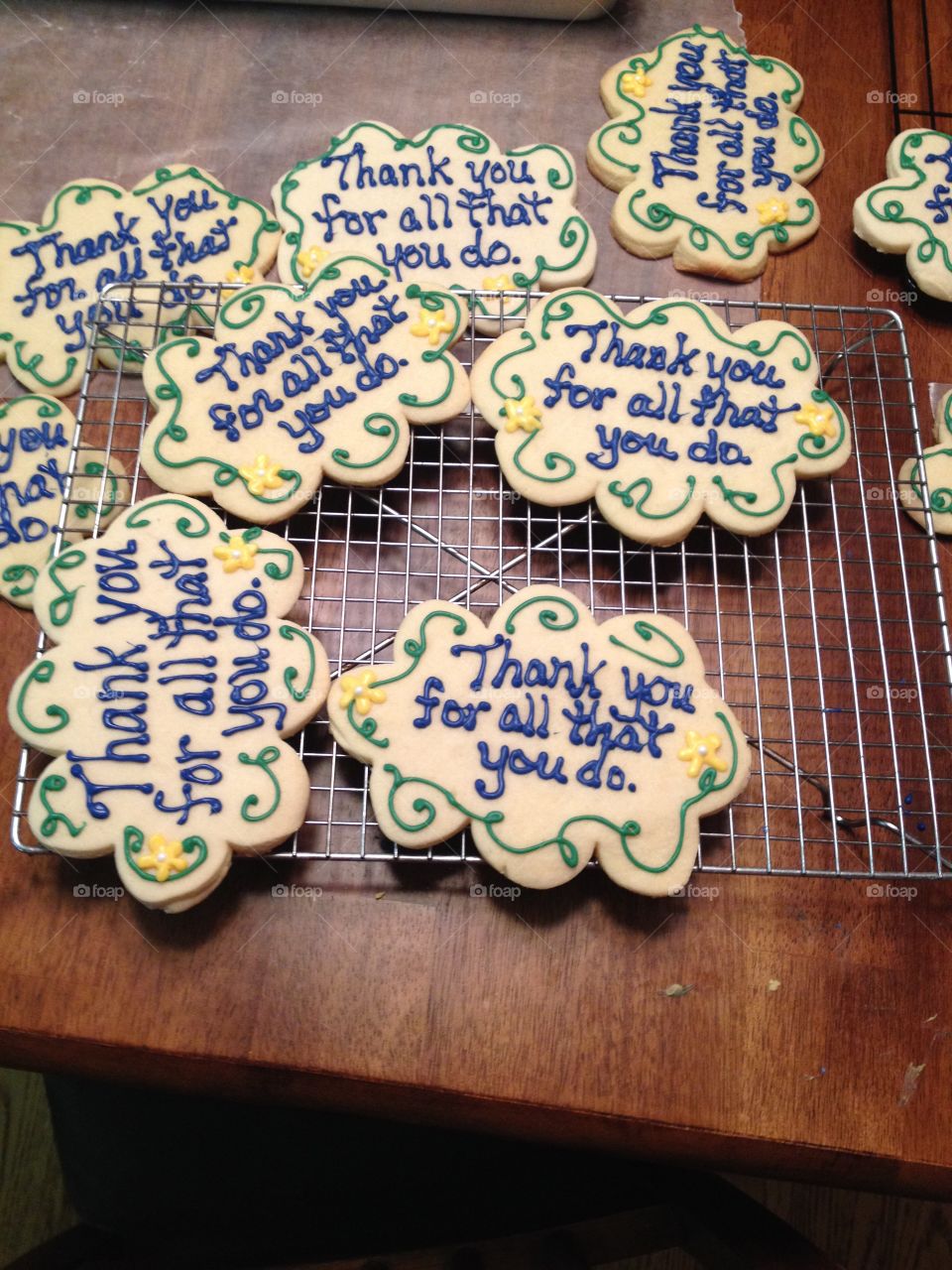 Decorated message cookies 