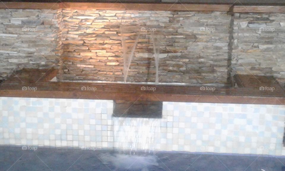swimming pool waterfall
