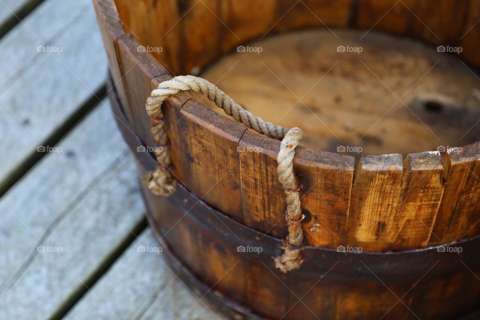 Wooden handmade bucket 
