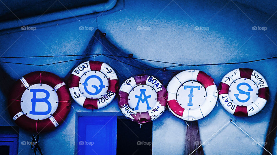 Buoy in Riomaggiore in Italy