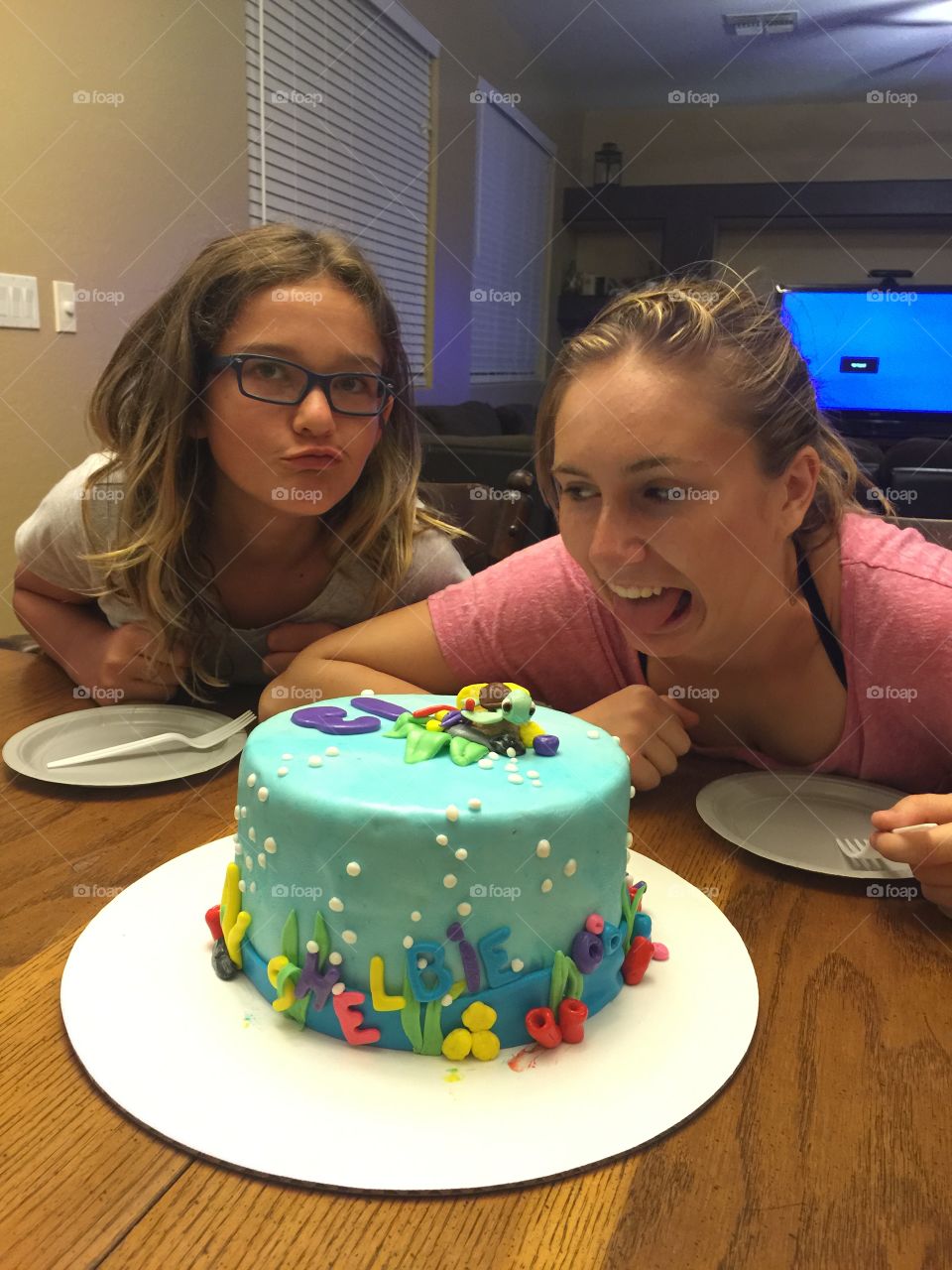 Birthday Celebration . Celebrating our Shelbie hitting the big 13 in the silliest of ways