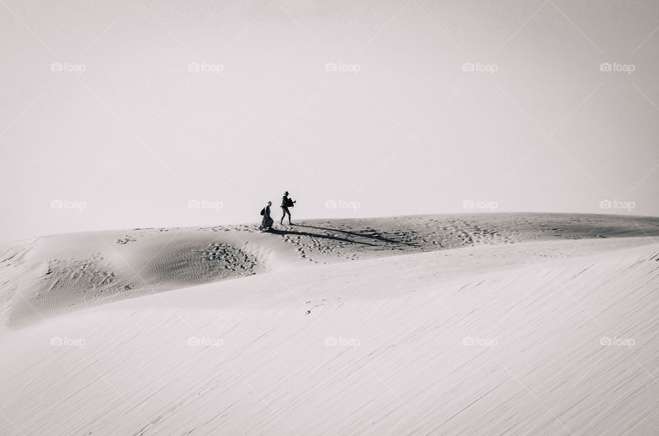 Walking on the sand dunes