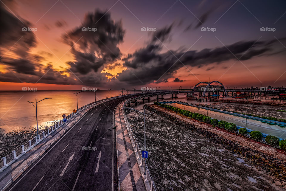 silent morning in surabaya bridge