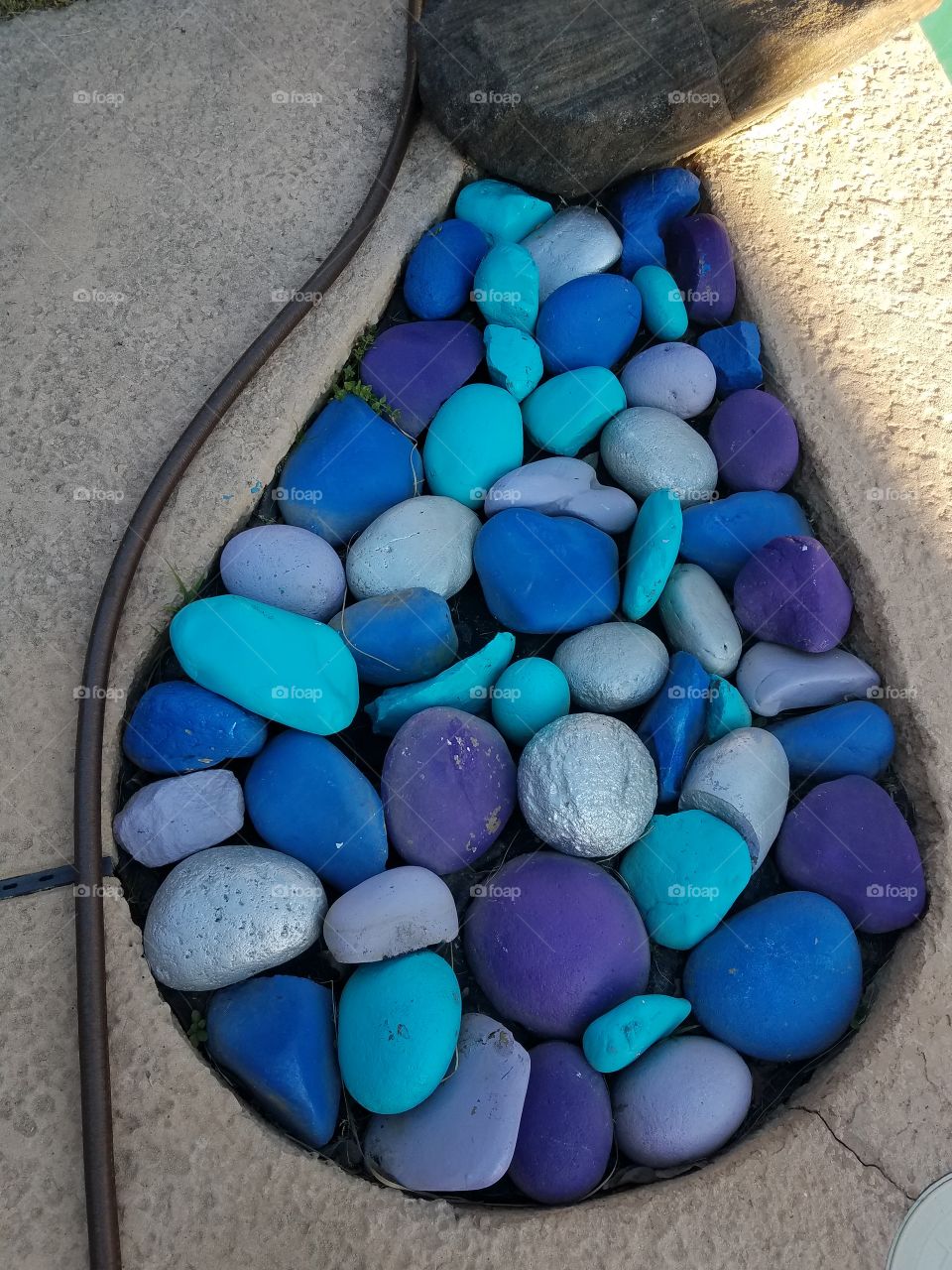 Arranged and Painted Rocks