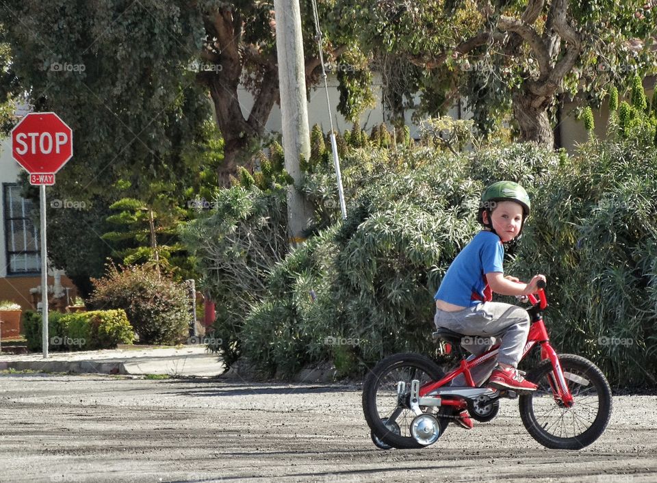 California Boy On His Bike