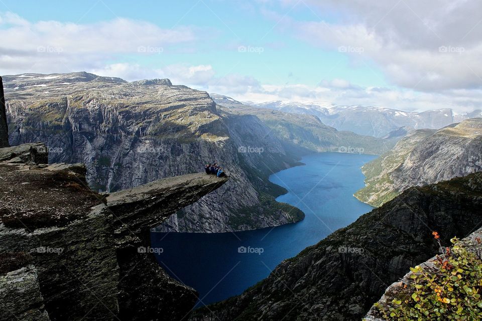 Trolltunga. Beautiful fjords & mountain scenery in western Norway 