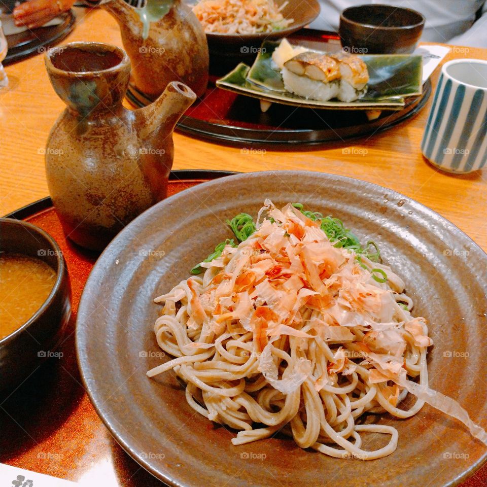 Oroshi soba, a traditional buckwheat noodle in Fukui, Japan