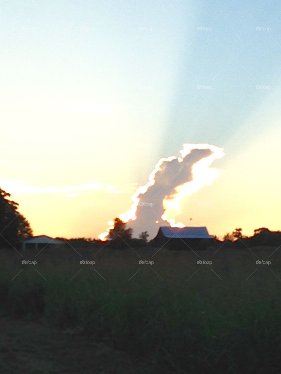 Unusual cloud at sunset in Ky
