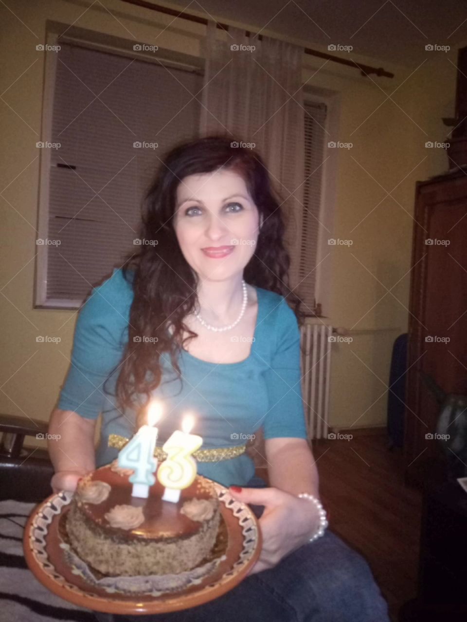 Happy birthday and cake Sidonia 43 years