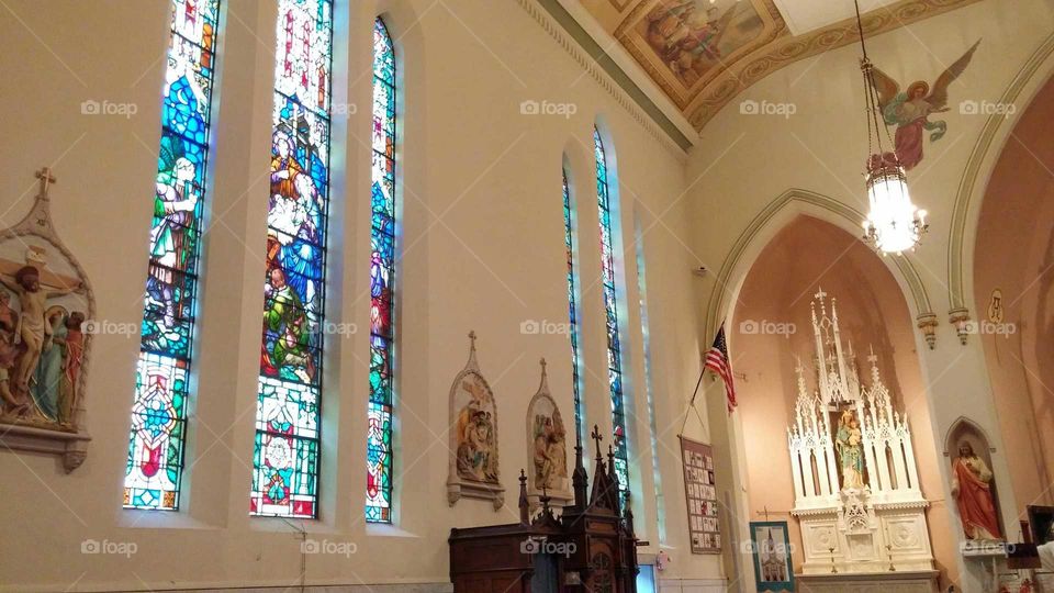 stained glass windows