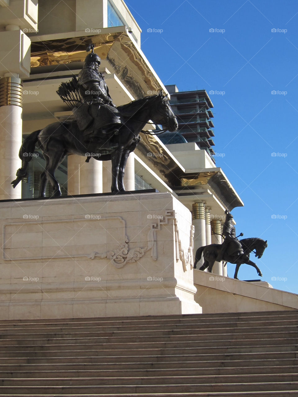 sky blue square statue by thepapierdollies