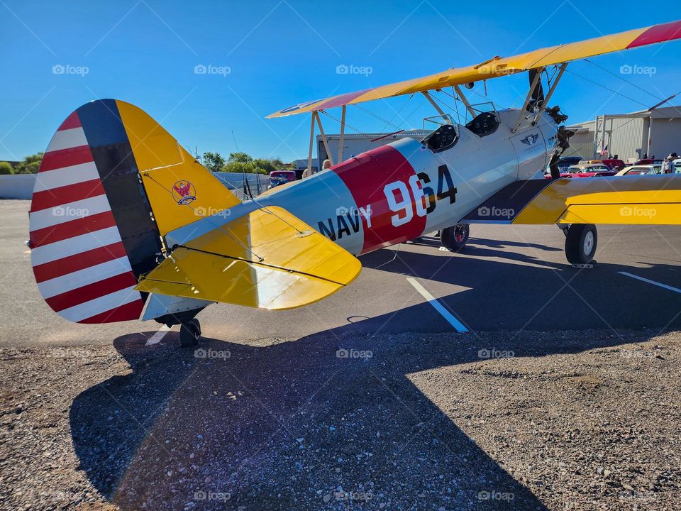 A Stearman biplane trainer dating back nearly 100 years is perfectly restored and available for rides to paying customers