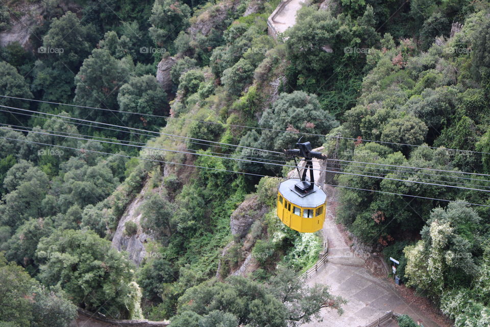 Gondola over the mountain 