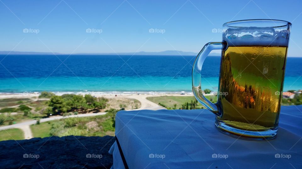 cold beer in greece
