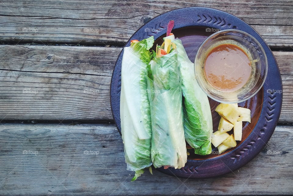 Summer Rolls with Sweet Pineapple