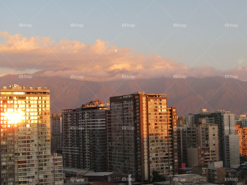 hermosa vista de la ciudad de Santiago Chile