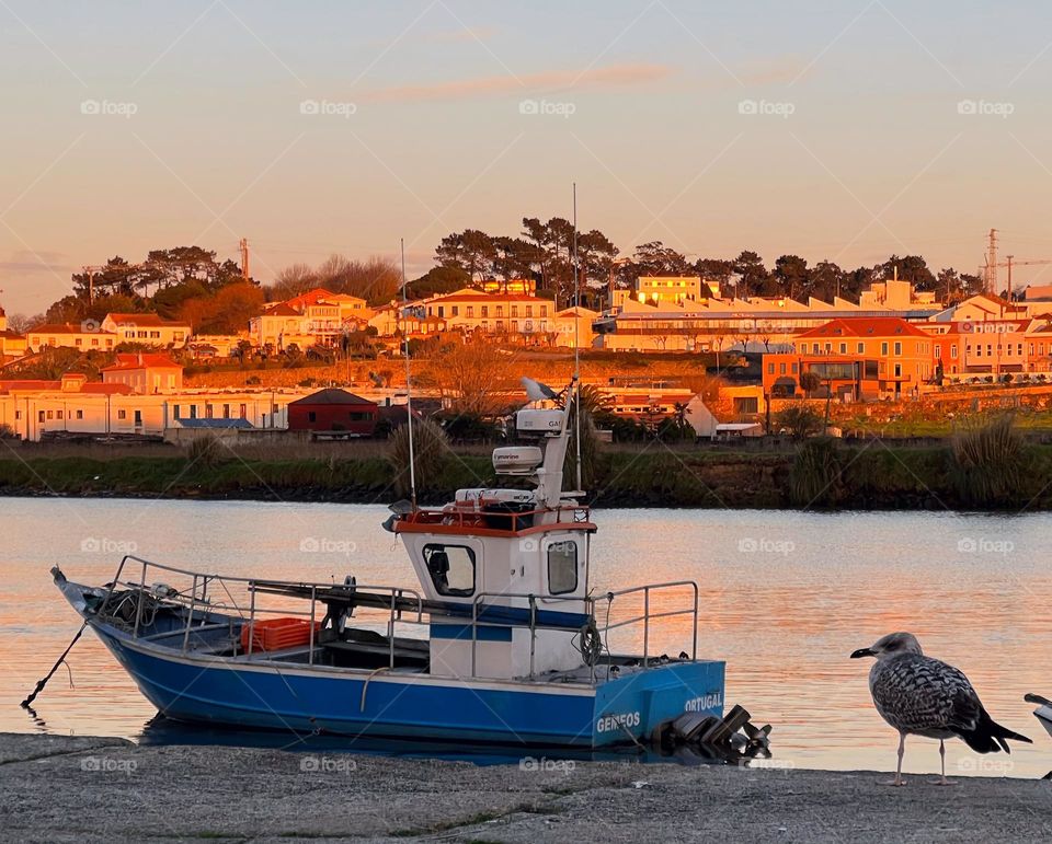 Vila do Conde in the sunset
