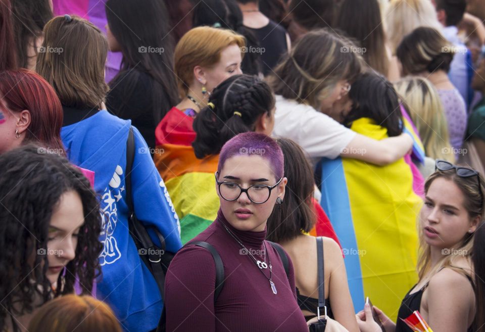 People in the crowd