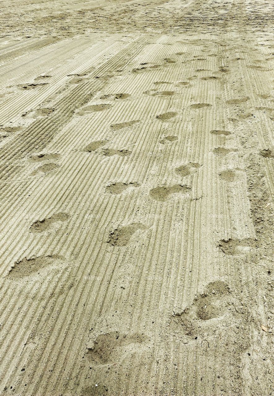 Footsteps on sand. Footsteps on sand