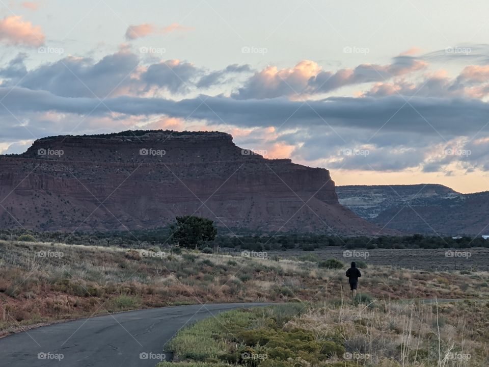 Morning run at Jackson Flats as a new day begins watching the sunrise
