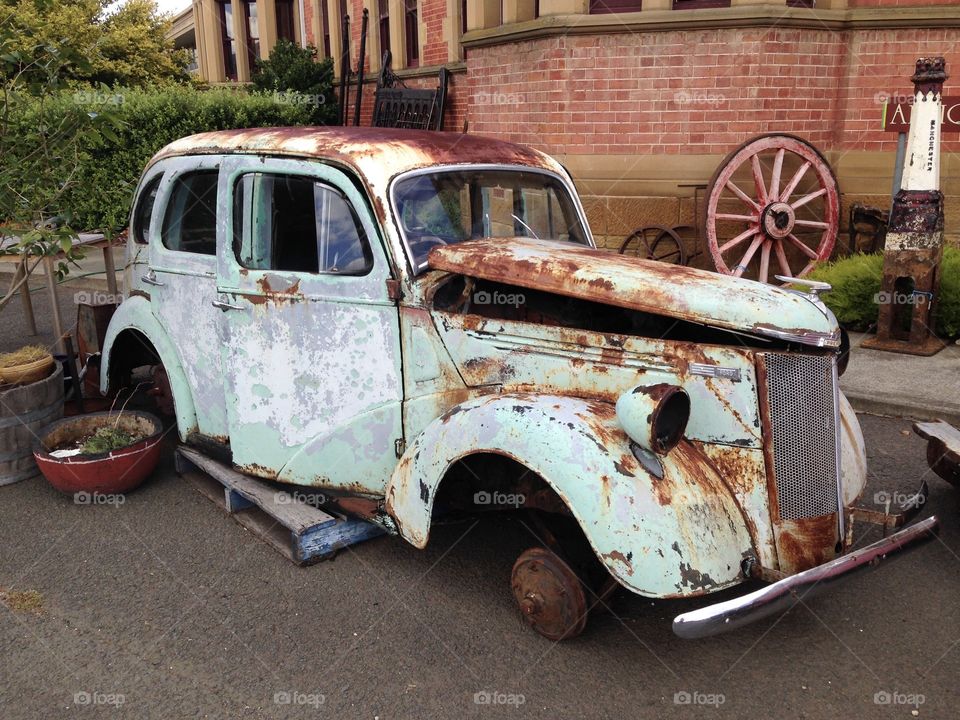 Old rusted car in Tasmania 