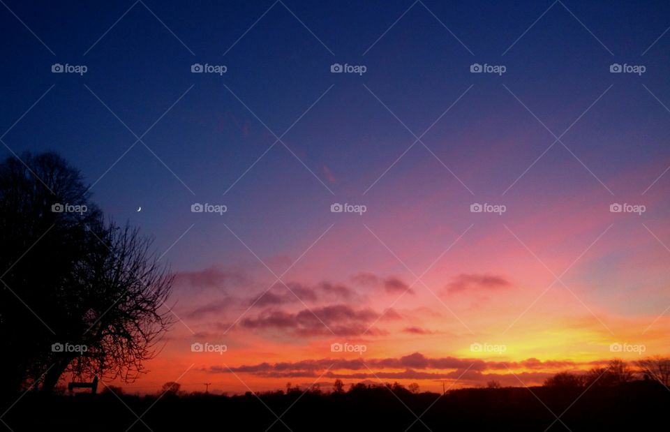sunset in northern Germany
