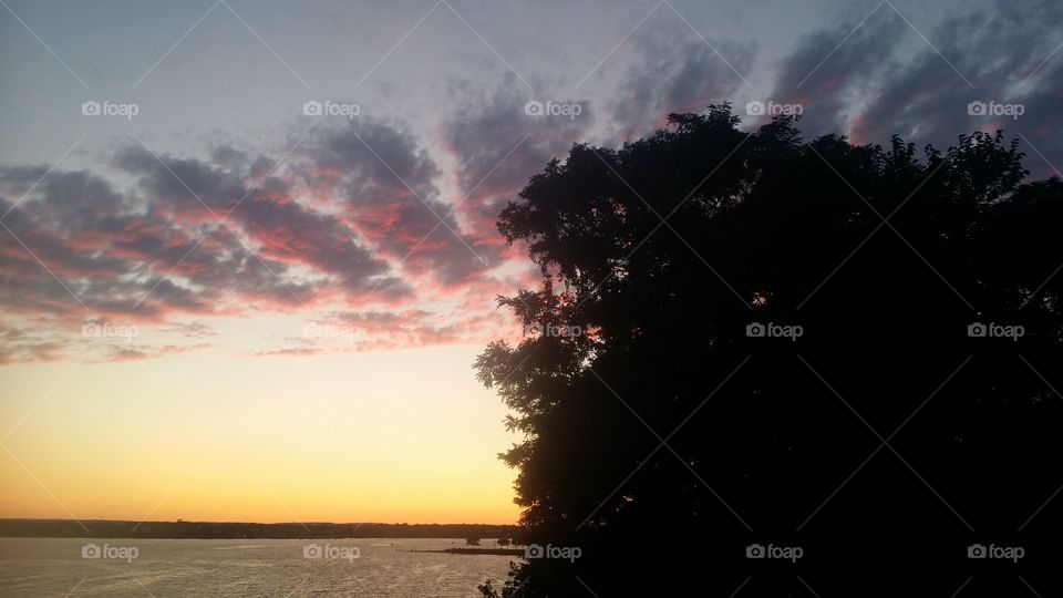 New England seaside by Noel. ending my evening on Narragansett Bay