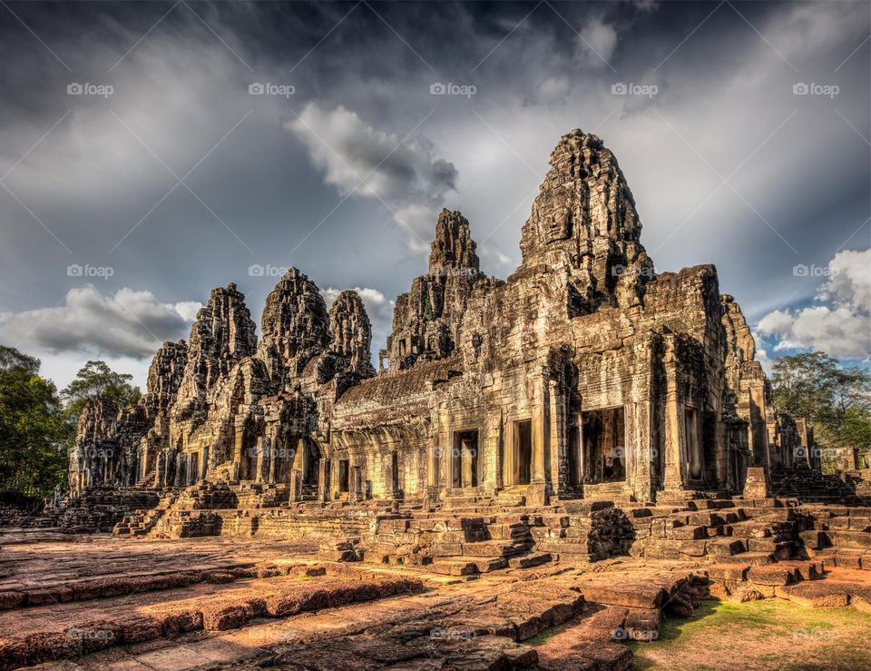 Bayon temple in afternoon sun