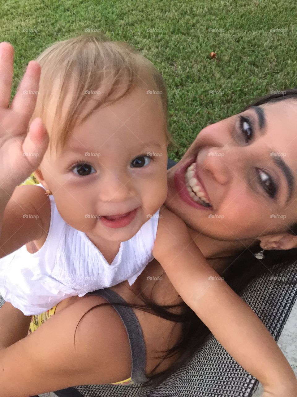 Portrait of mother and daughter