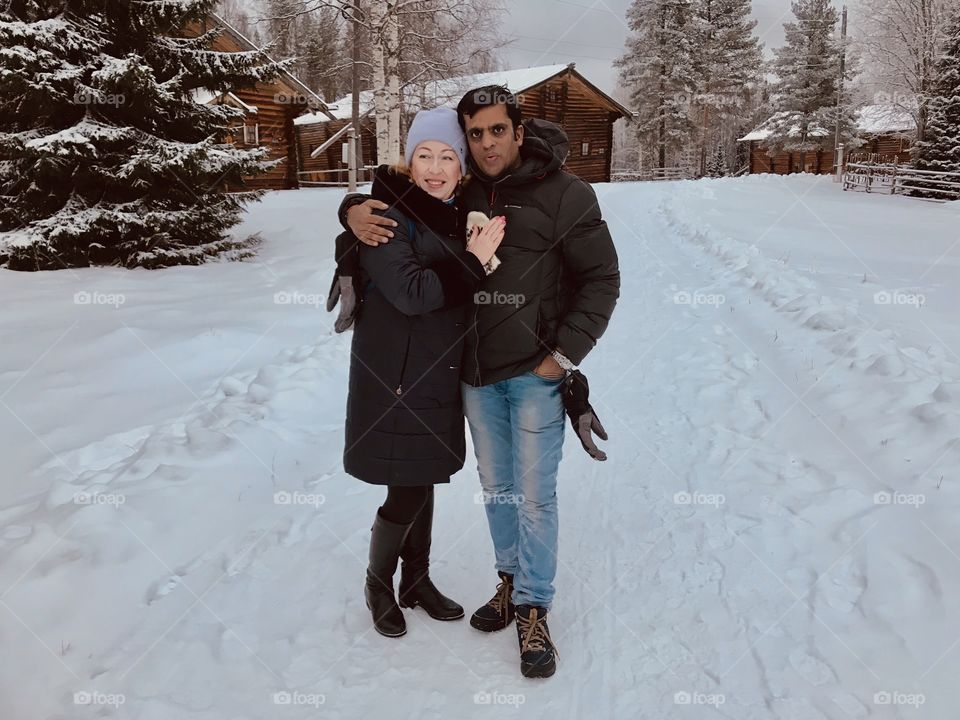  A warm hug with unknown lady during Russia trip at -10 degree . Really warming and feel bit comfortable. A special thanks to her who are ready give a warm shot which is required at the moment