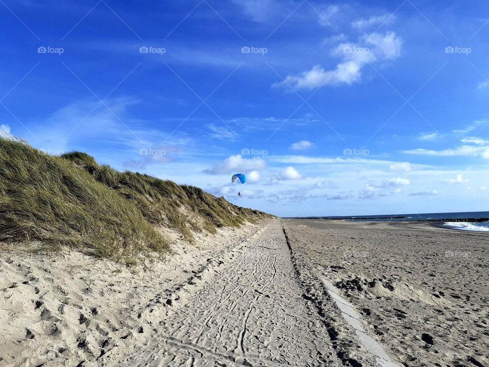 blue gray landscape - parachute