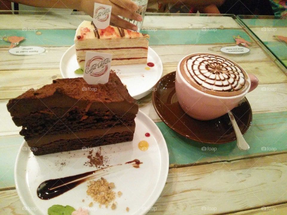Dessert at a lovely café