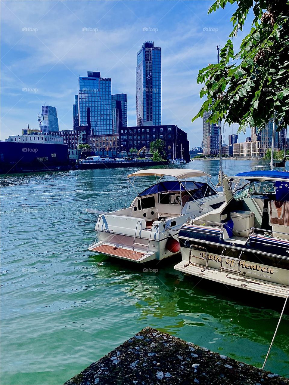 The water of the “East River” at “Newtown Creek” in LIC, Queens is still unruly, remnants of a wake a large commercial barge left after passing us by on a warm Indian summer day in September 2023. Hypnotic Productions