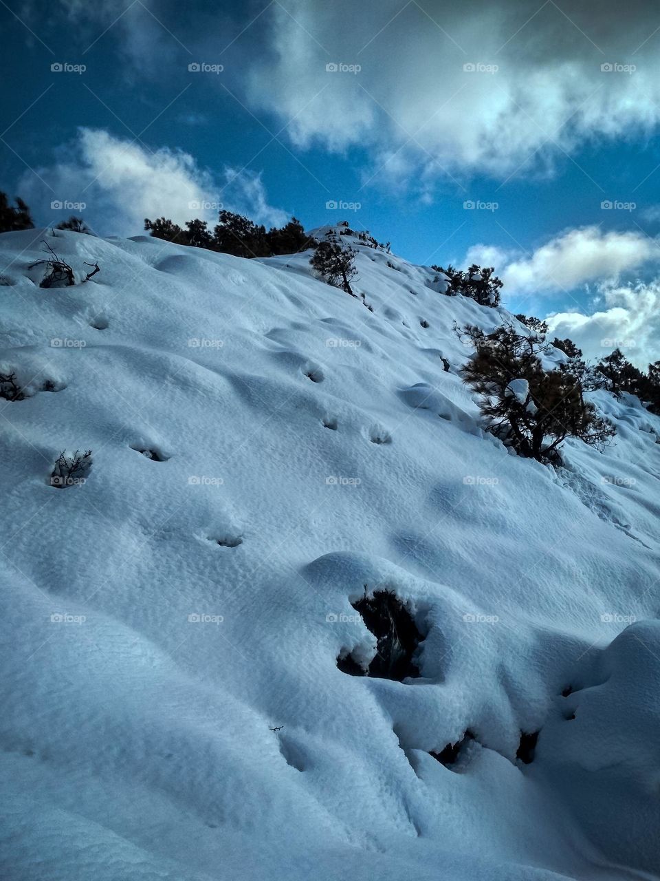 amazing snowy mountains view