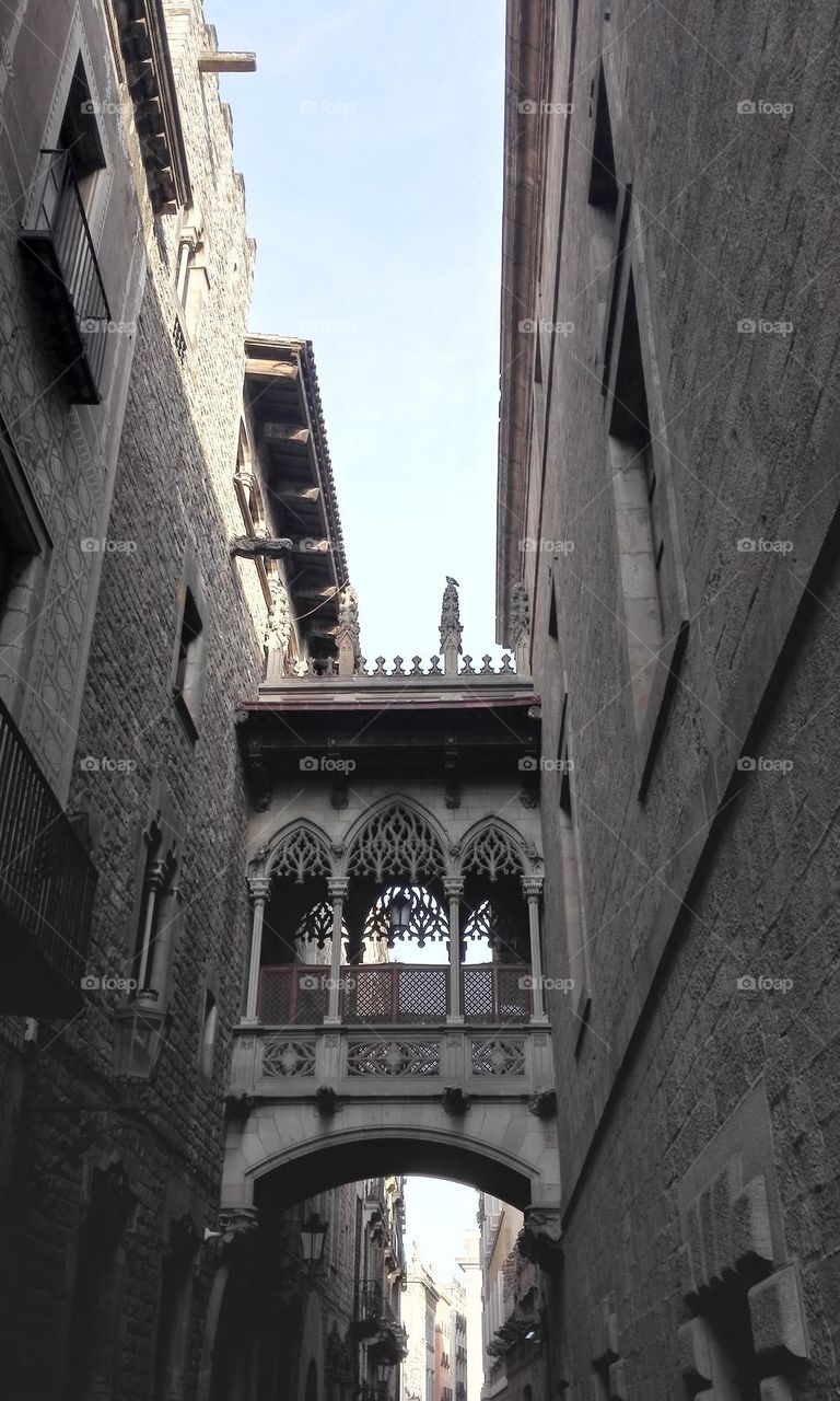 Gothic district in Barcelona