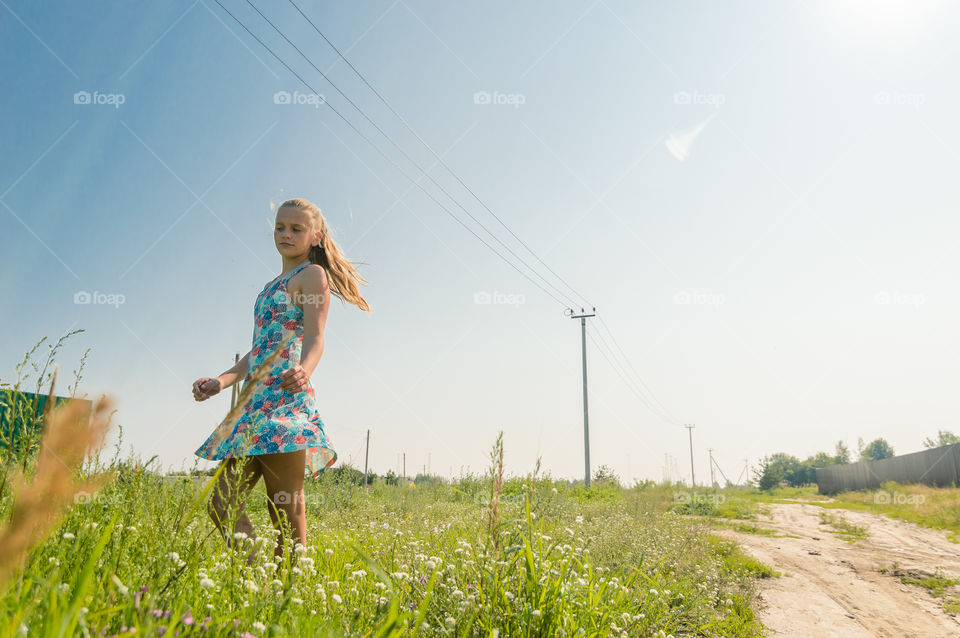 Girl enjoying good weather