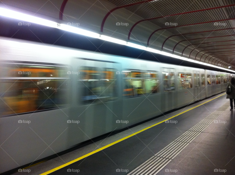 underground tunnel train tube by Leigh