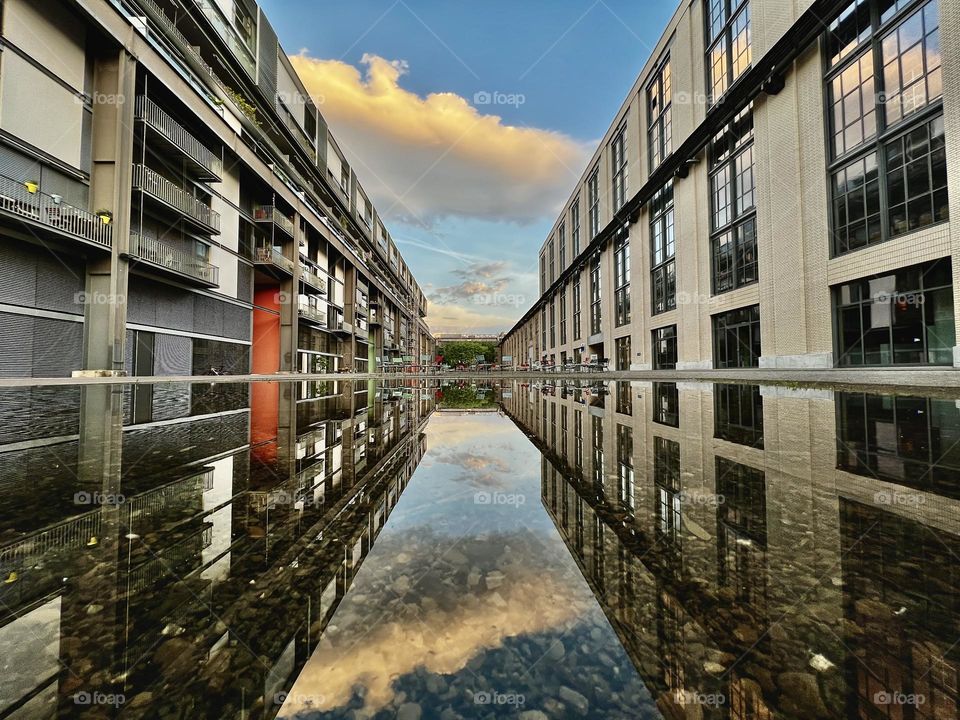 Reflected buildings