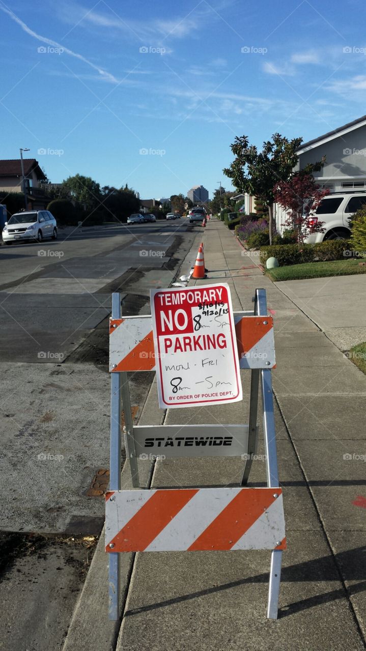 sign for road work