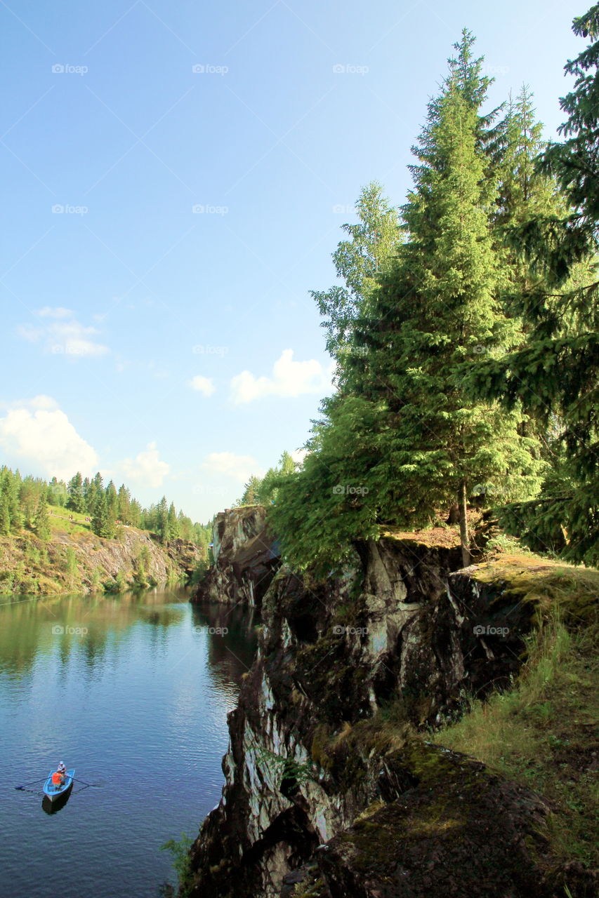 Old marble quarry. Mare was once mined for many building in St.Peterburg.