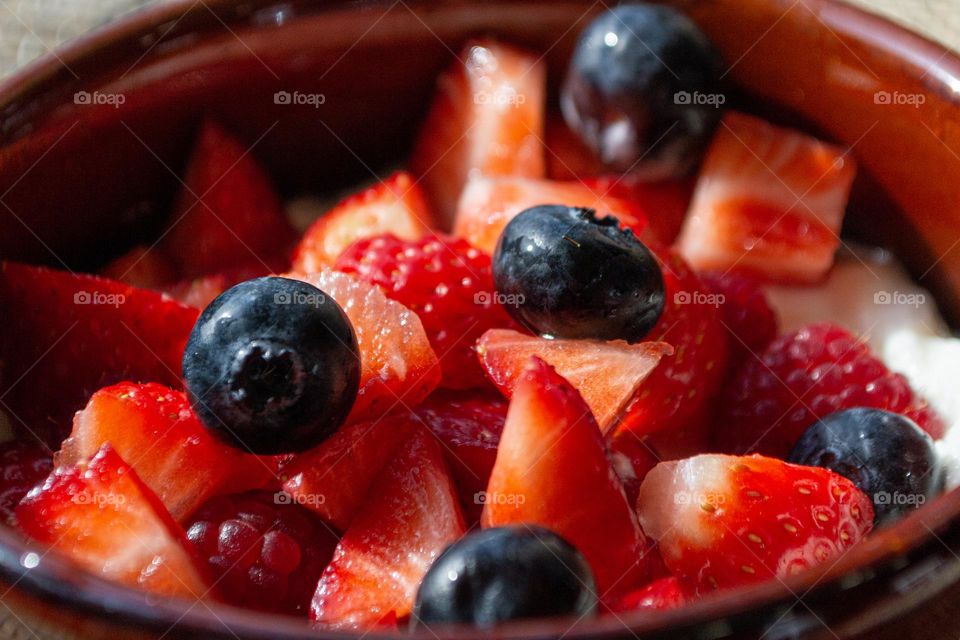 Fruit to stay healthy. Berries are my favorites. So you can check how they look and I can check the taste.