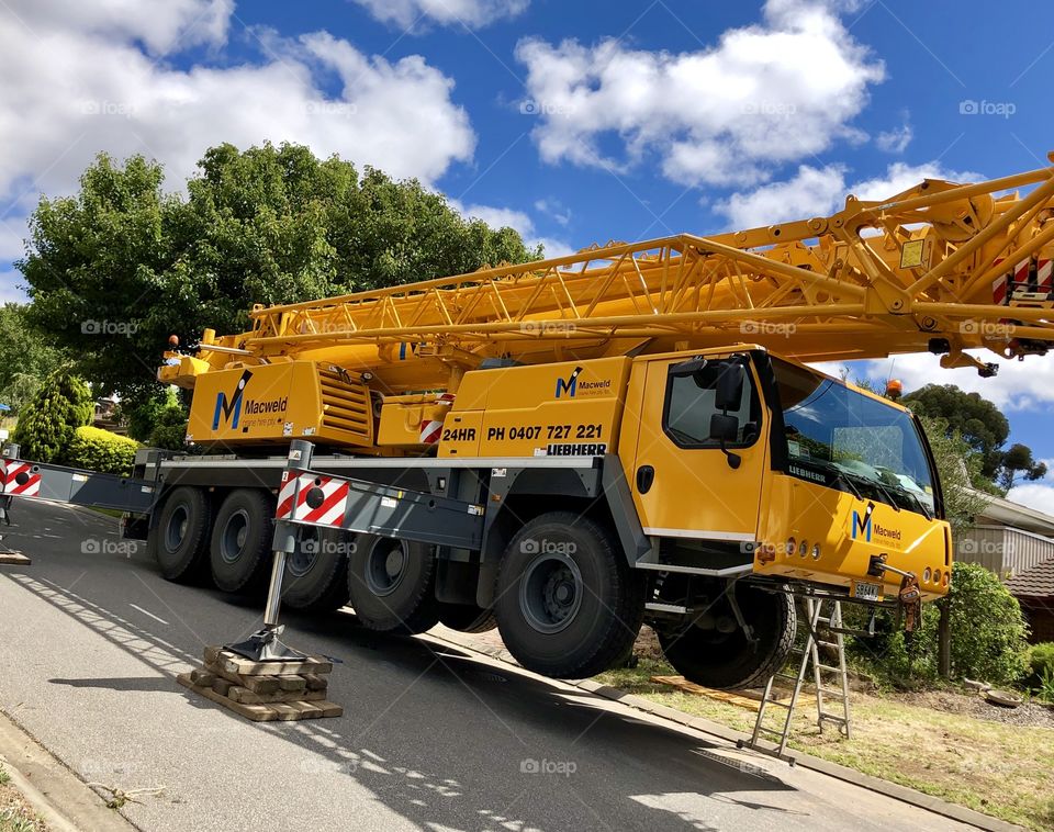 Giant crane in preparation