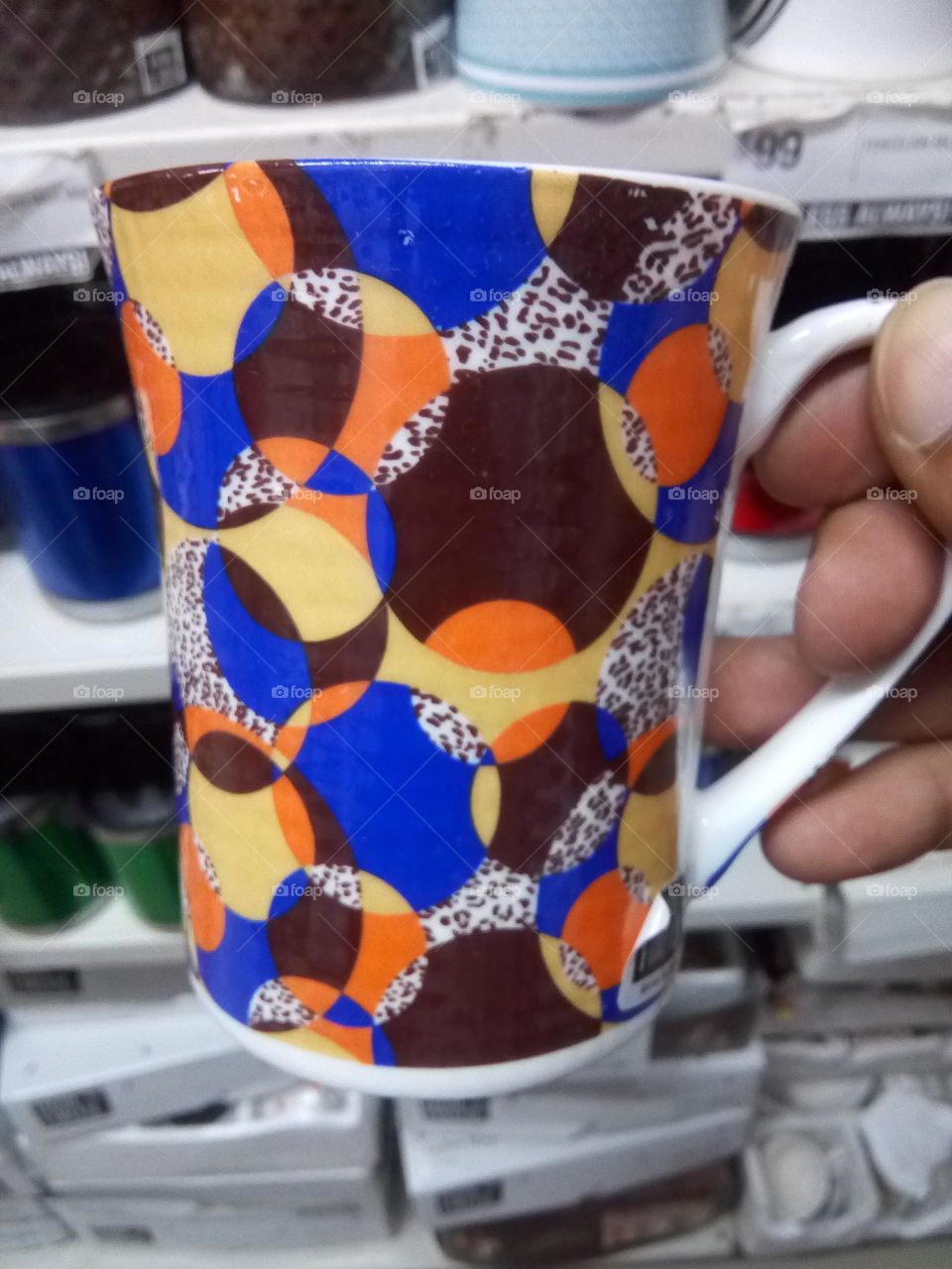 a different designed coffee mug