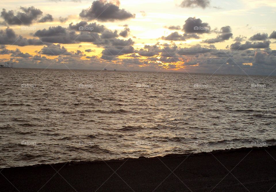 sunset at the northsea