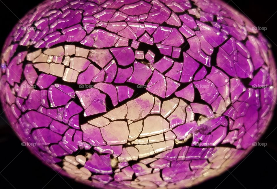 purple glass ball