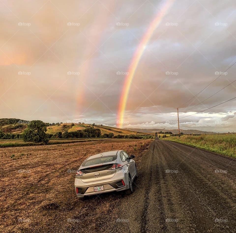 Rainbow while travelling 