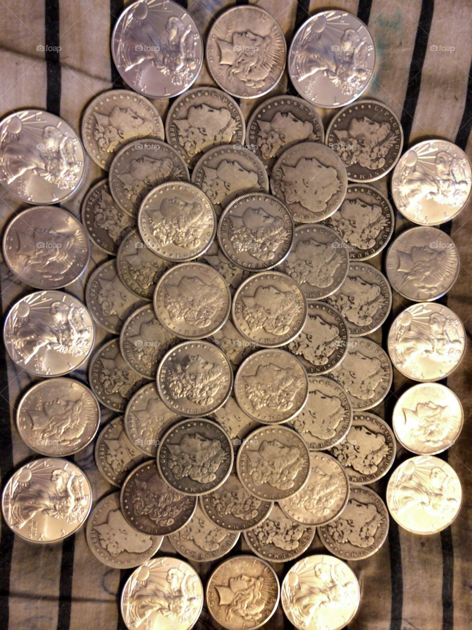 Morgan silver dollar collection I am proud of and historical pictures of American heritage should be bought and used maybe market wish. These pretty ladies need popularity they deserve it and owe it to them 💸