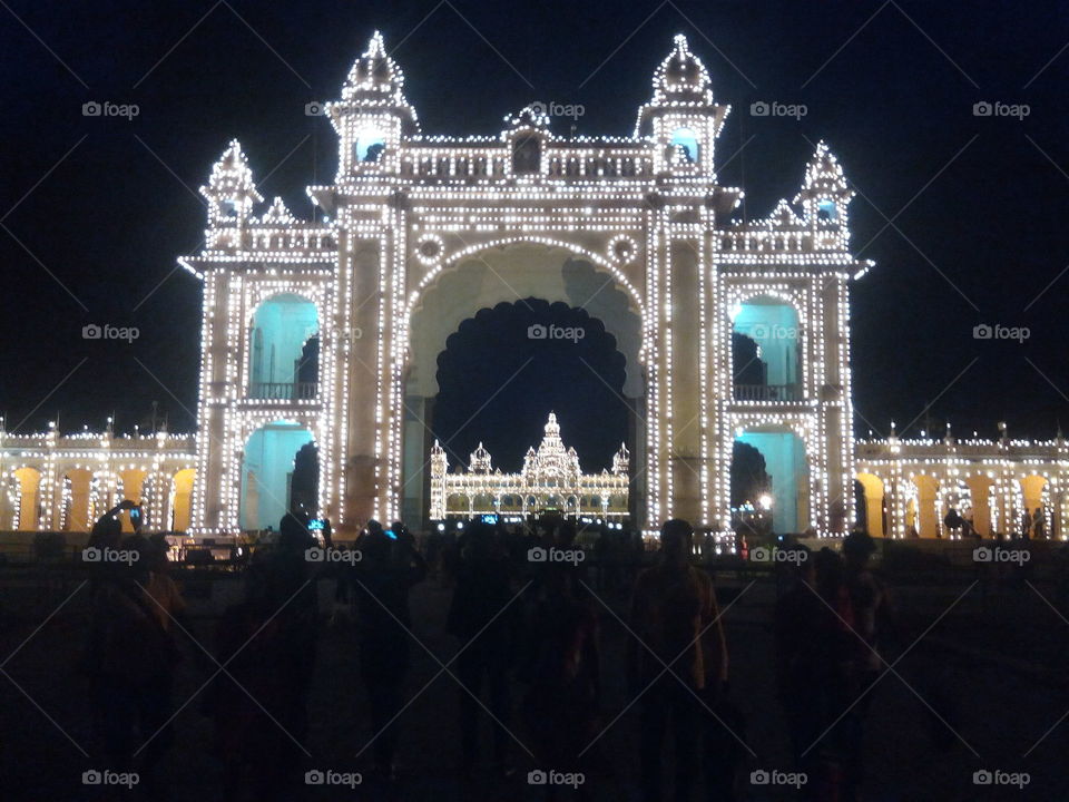 indian mysore palace with heritage